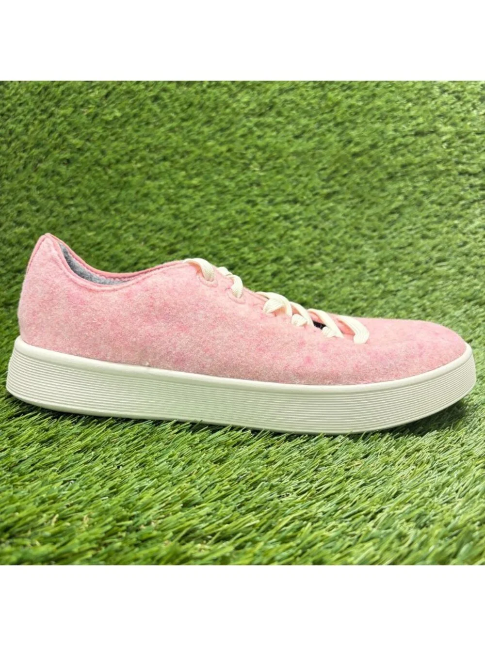 Allbirds Wool Cruiser Mens Size 9 Pink White Athletic Running Shoes Sneakers